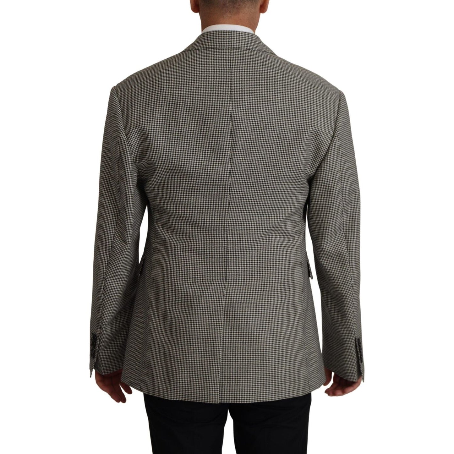 Dolce & Gabbana Gray Checkered Single Breasted Jacket Blazer Dolce & Gabbana