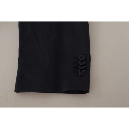 Dolce & Gabbana Dark Blue ALTA SARTORIA Jacket Coat Blazer