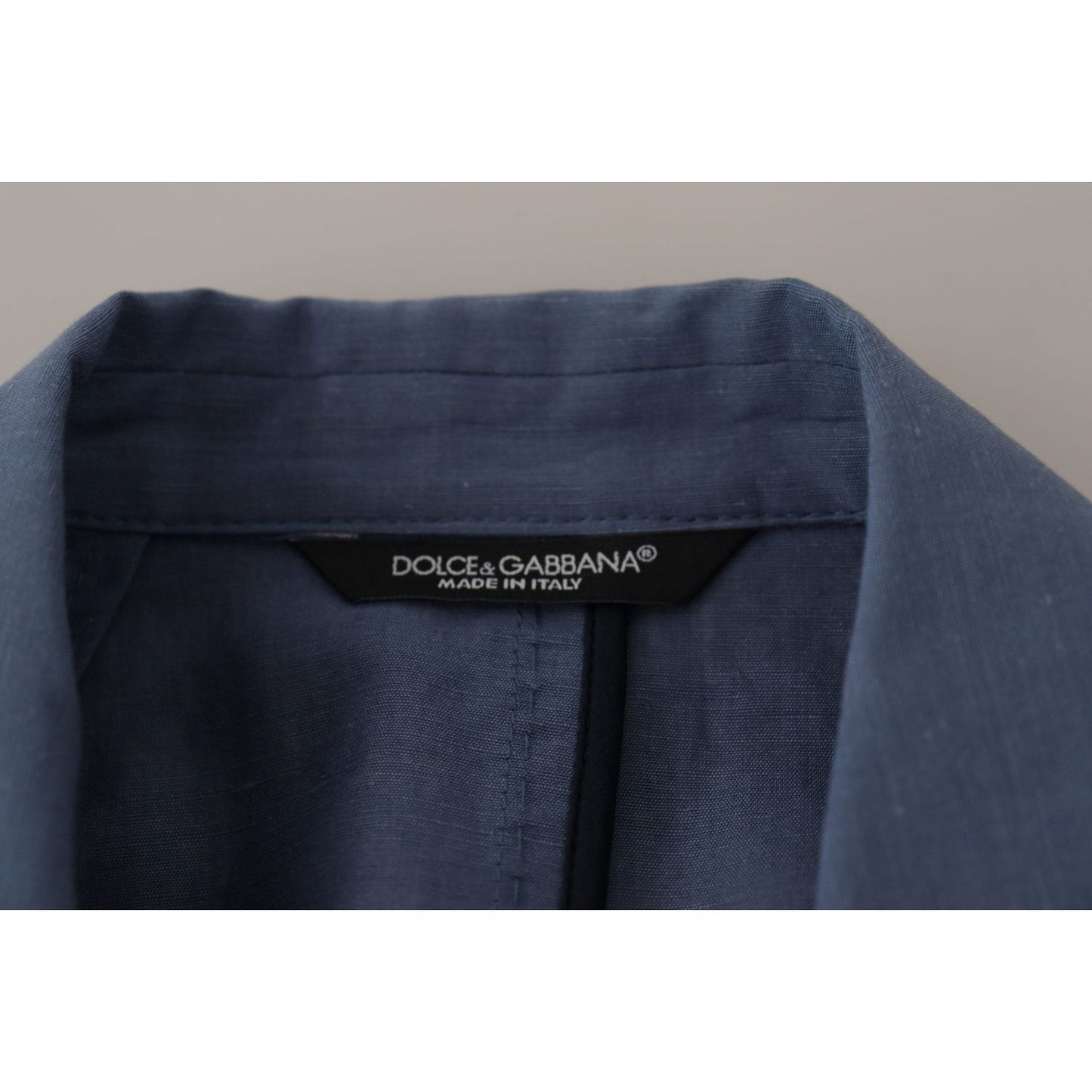 Dolce & Gabbana Blue Single Breasted Logo Blazer Jacket Dolce & Gabbana