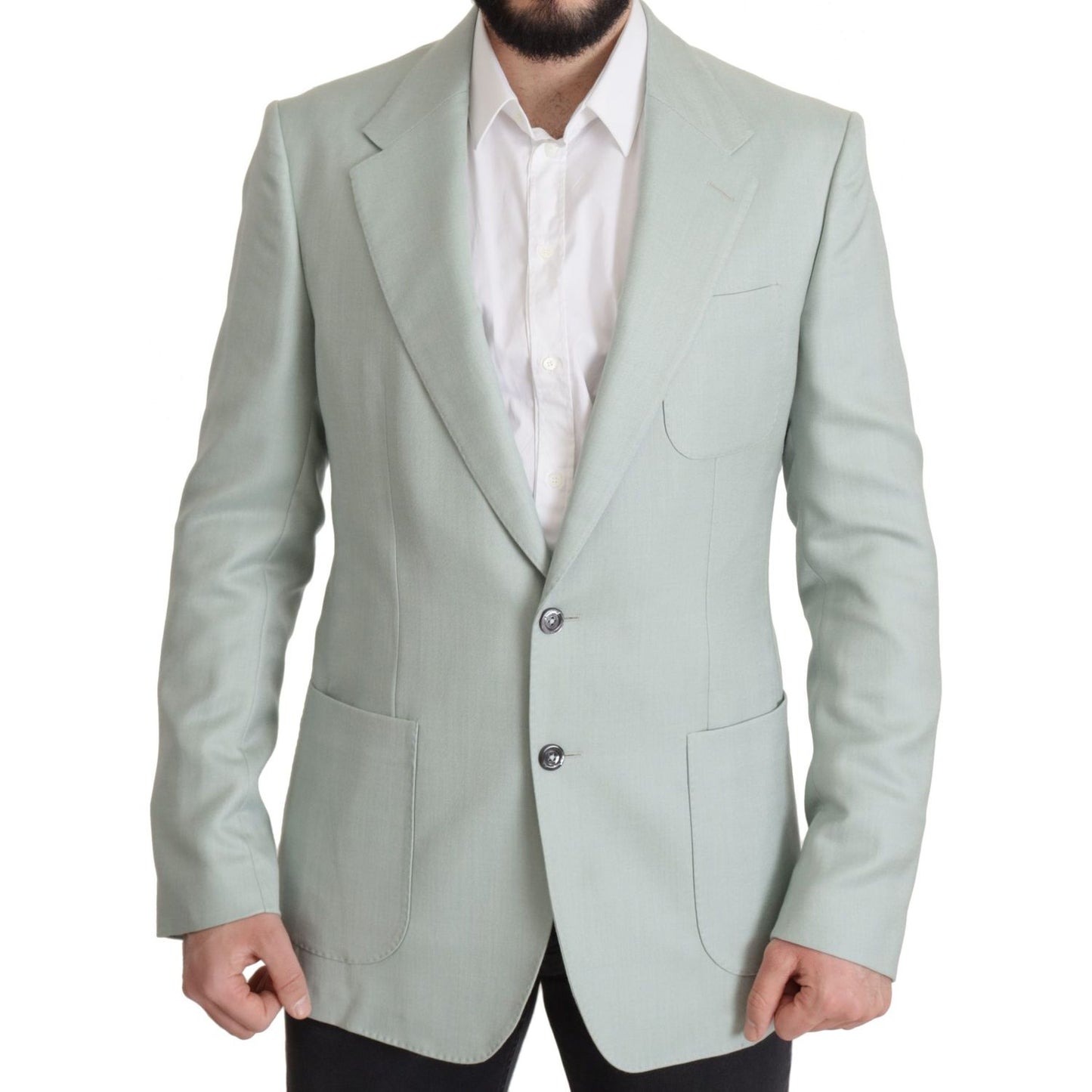 Dolce & Gabbana Green Cashmere Jacket Blazer Jacket Dolce & Gabbana