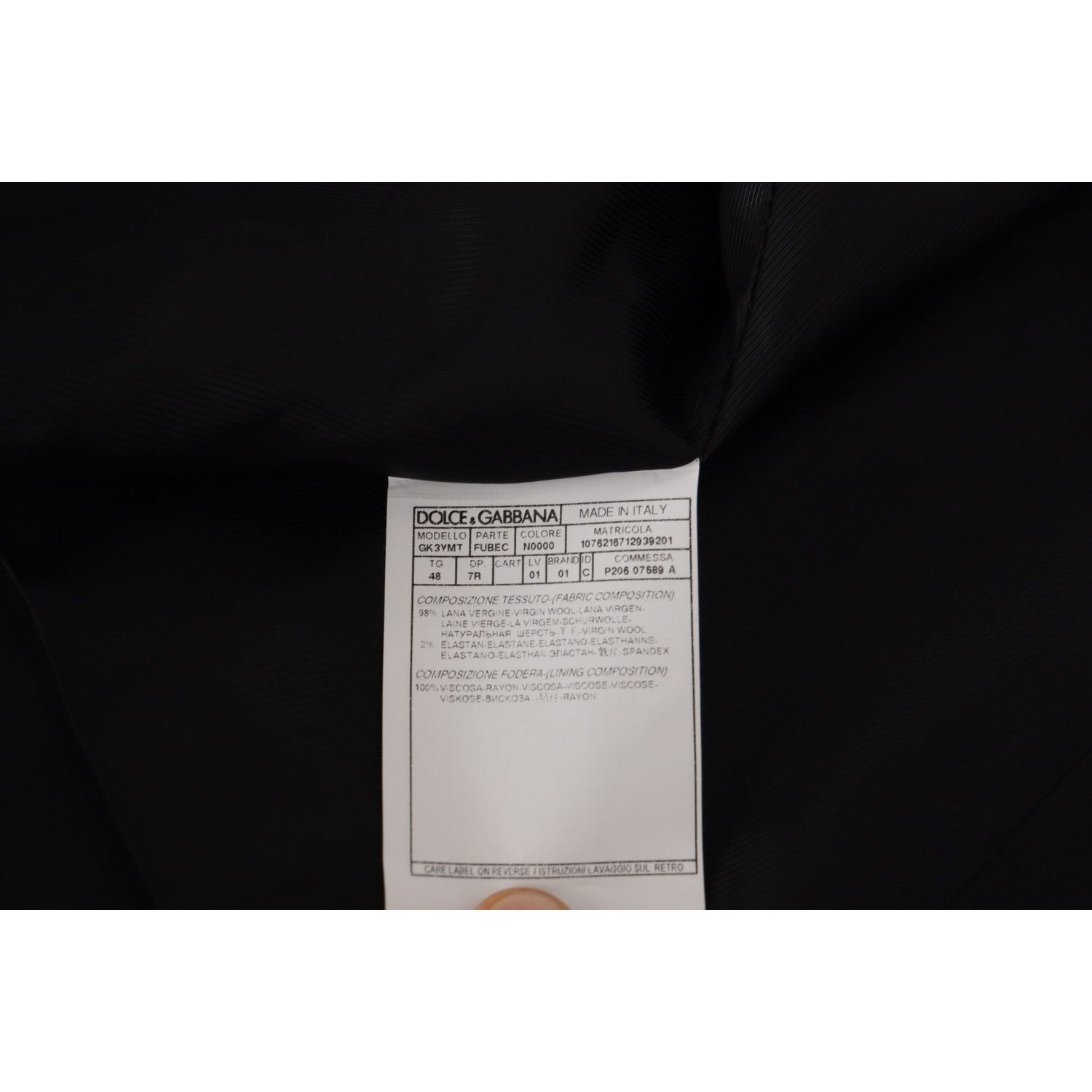 Dolce & Gabbana Black Jacket Vest 2 Piece MARTINI Blazer
