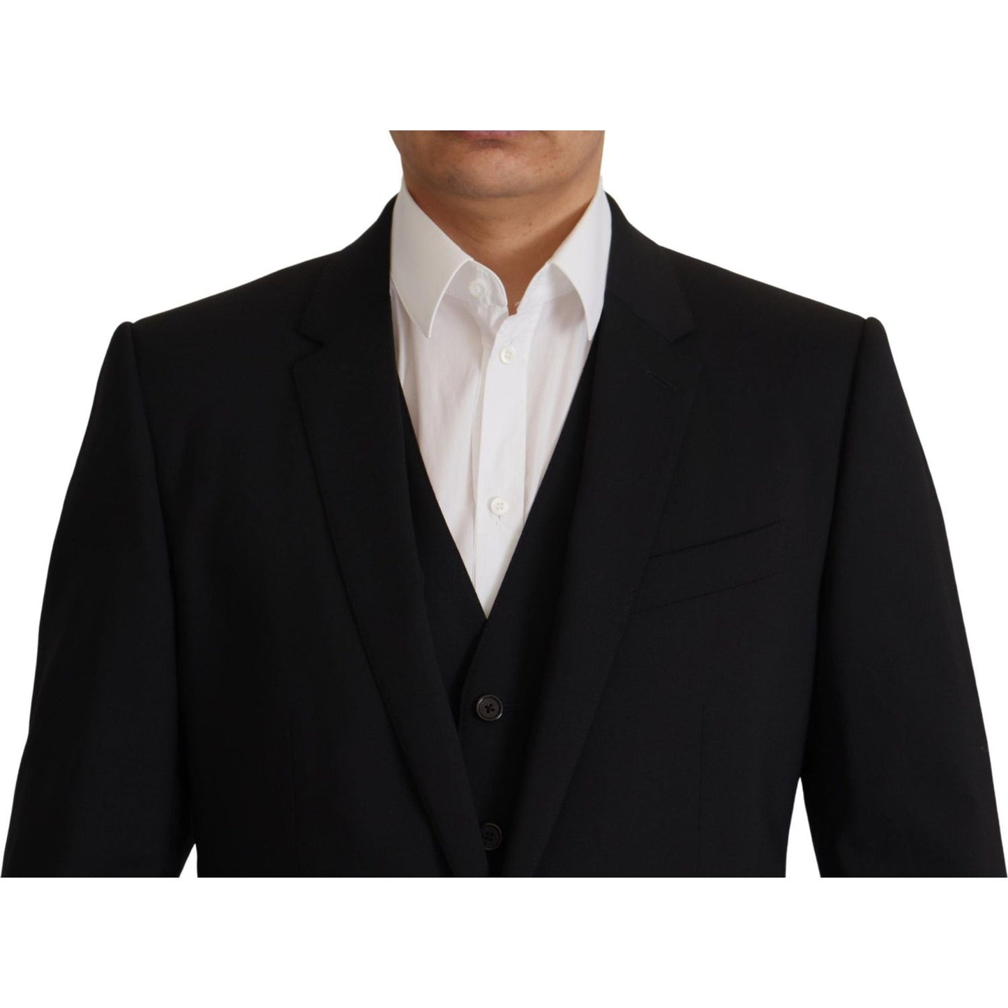 Dolce & Gabbana Black Jacket Vest 2 Piece MARTINI Blazer Dolce & Gabbana