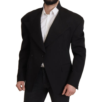 Dolce & Gabbana Black Wool Single Breasted Jacket Blazer Dolce & Gabbana