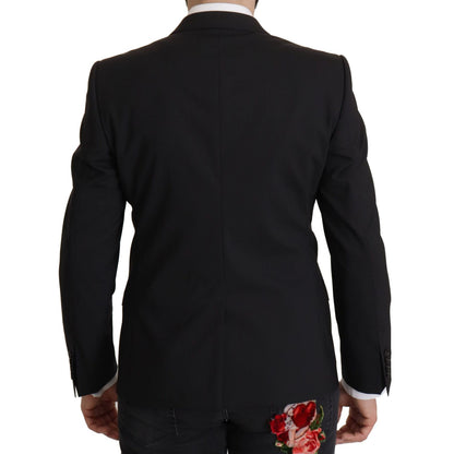 Dolce & Gabbana Black Single Breasted Jacket MARTINI Blazer