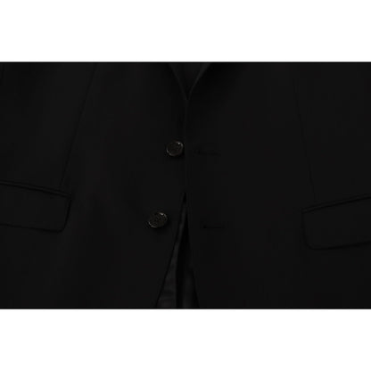 Dolce & Gabbana Black Single Breasted Jacket MARTINI Blazer