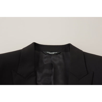 Dolce & Gabbana Black Single Breasted Jacket MARTINI Blazer