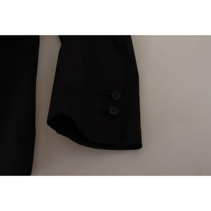 Dolce & Gabbana Black Cotton Single Breasted Blazer Jacket Dolce & Gabbana
