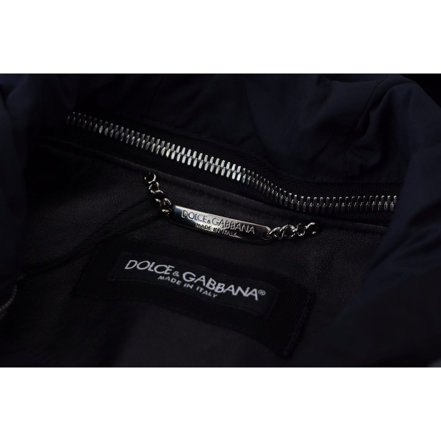 Dolce & Gabbana Black Polyester Hooded Blouson Coat Jacket Dolce & Gabbana