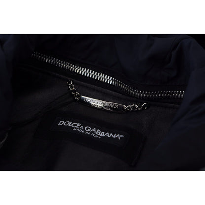 Dolce & Gabbana Black Polyester Hooded Blouson Coat Jacket Dolce & Gabbana