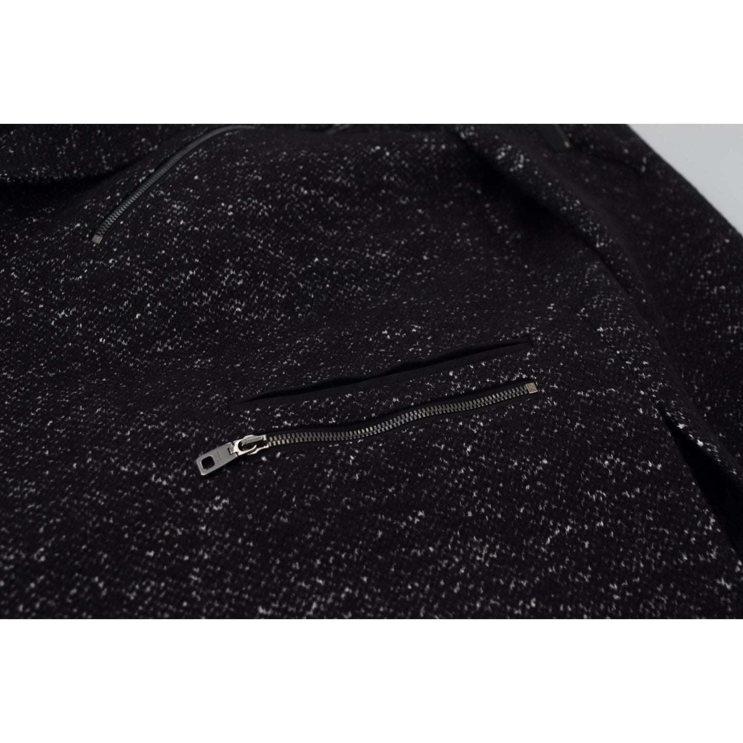 Dolce & Gabbana Black Wool Double Breasted Coat Men Jacket Dolce & Gabbana