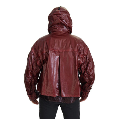 Dolce & Gabbana Bordeaux Cotton Hooded Full Zip Jacket