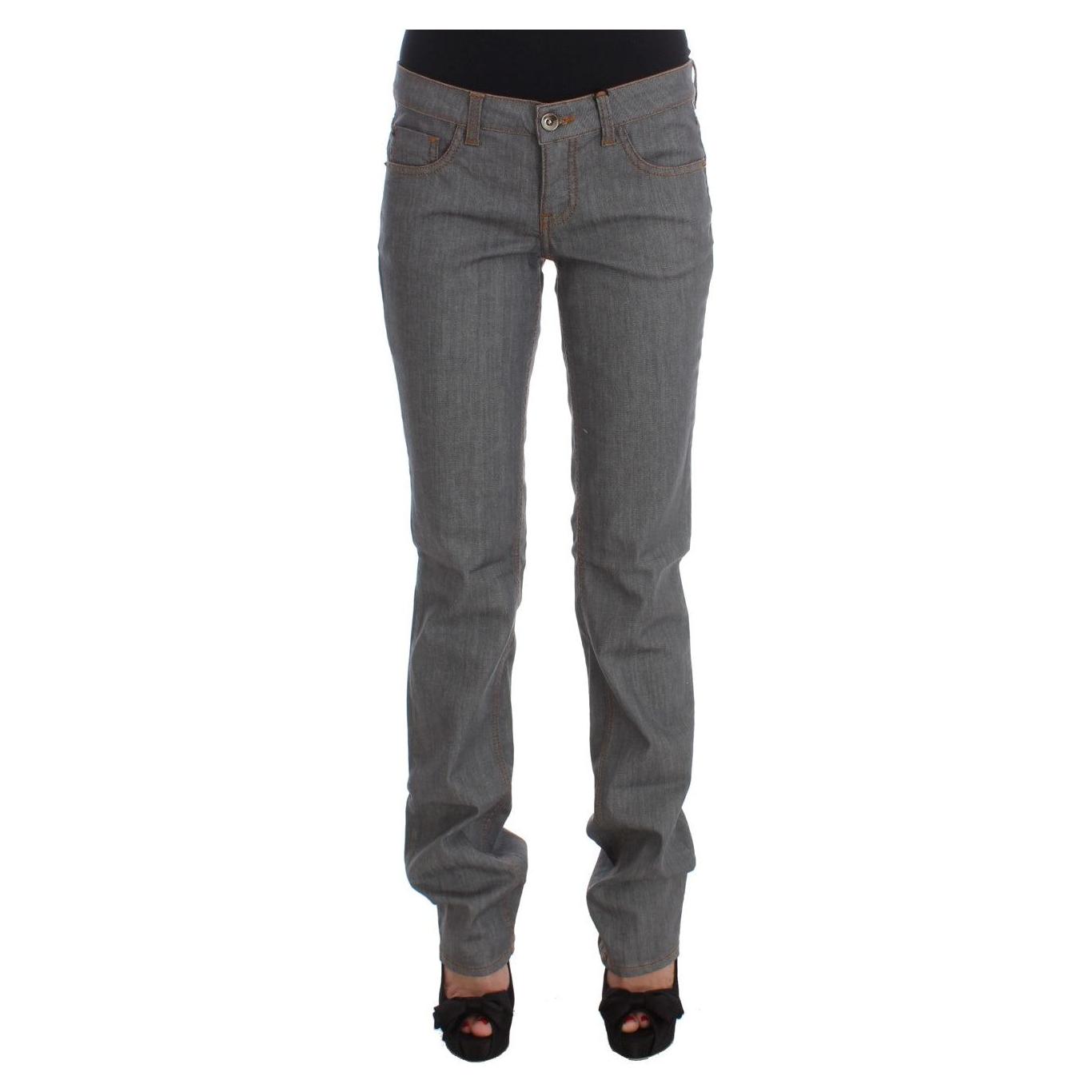 Costume National Gray Cotton Regular Fit Denim Jeans Costume National