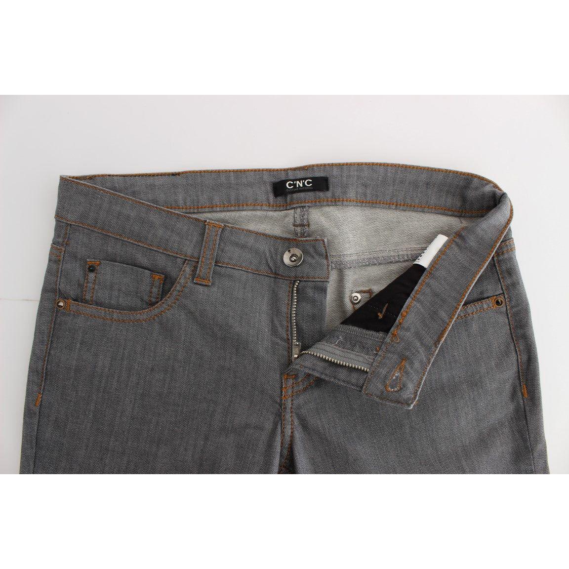 Costume National Gray Cotton Regular Fit Denim Jeans Costume National