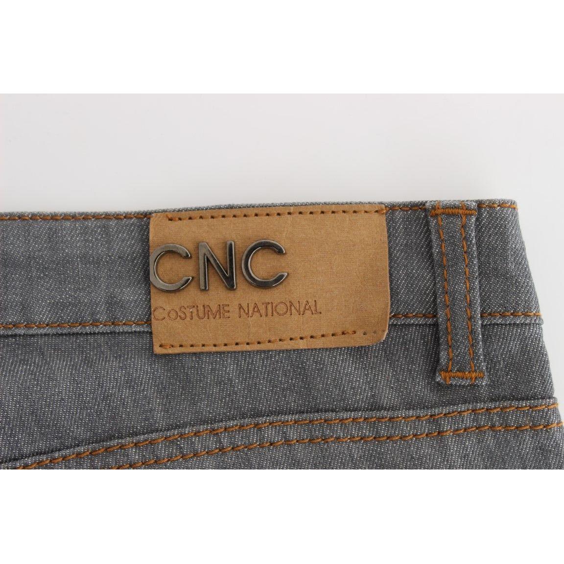 Costume National Gray Cotton Regular Fit Denim Jeans Costume National