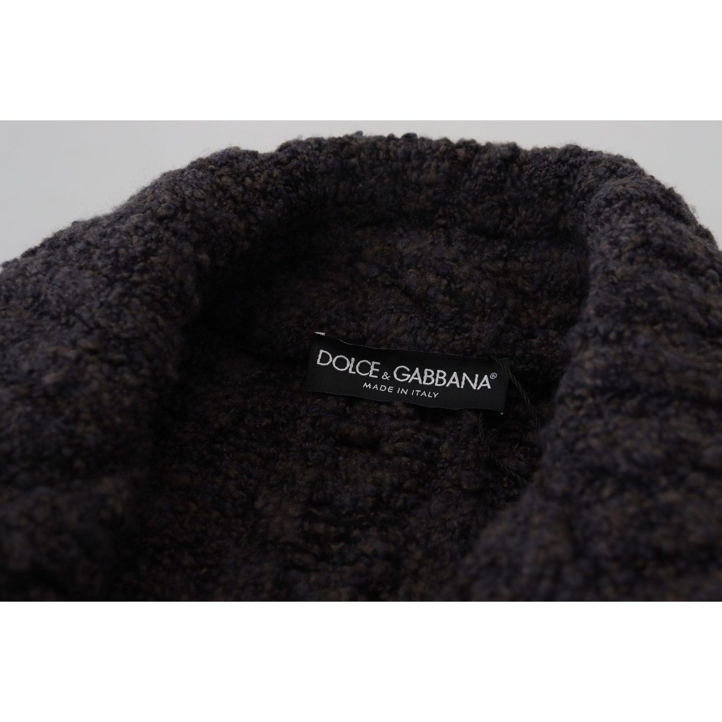 Dolce & Gabbana Black Wool Knit Double Breasted Coat Jacket Dolce & Gabbana