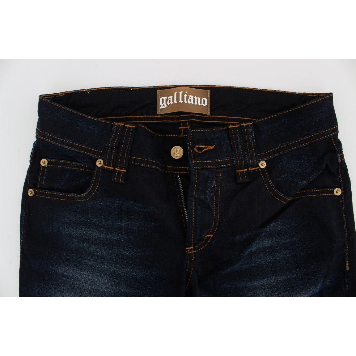 John Galliano Blue Wash Cotton Slim Fit Jeans
