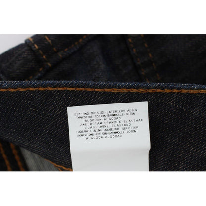 John Galliano Blue Wash Cotton Blend Slim Fit Bootcut Jeans John Galliano