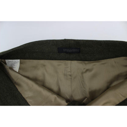 Ermanno Scervino Green Wool Blend Loose Fit Cargo Pants Ermanno Scervino