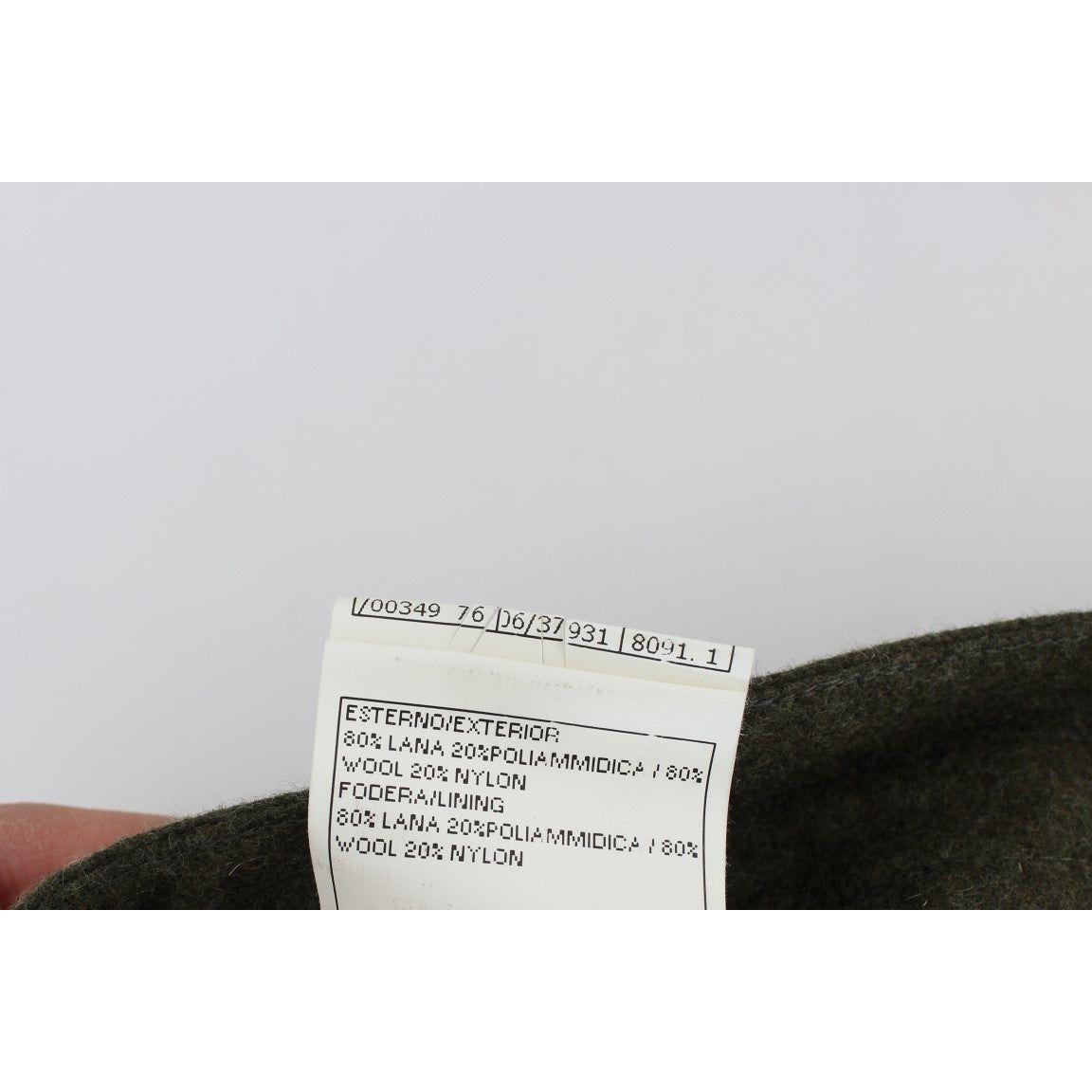 Ermanno Scervino Green Wool Blend Loose Fit Cargo Pants Ermanno Scervino