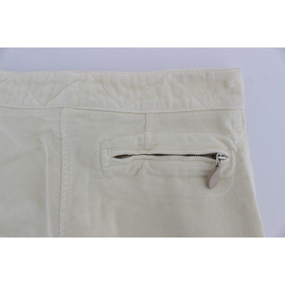 Ermanno Scervino Beige Cotton Capri Cropped Cargo Pants