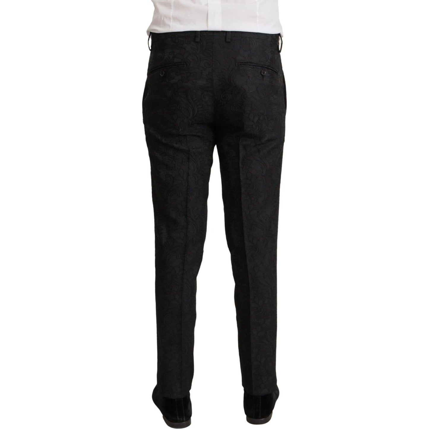 Dolce & Gabbana Black Brocade Formal 2 Piece MARTINI Suit Dolce & Gabbana