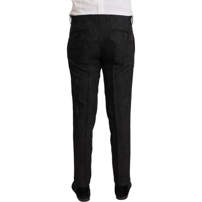 Dolce & Gabbana Black Brocade Formal 2 Piece MARTINI Suit Dolce & Gabbana