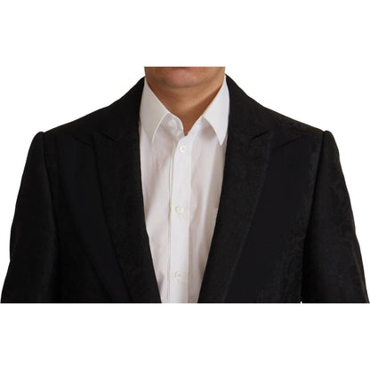 Dolce & Gabbana Black Polyester Formal 2 Piece MARTINI Suit Dolce & Gabbana