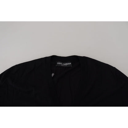 Dolce & Gabbana Black Wool Button Down Cardigan Sweater Dolce & Gabbana