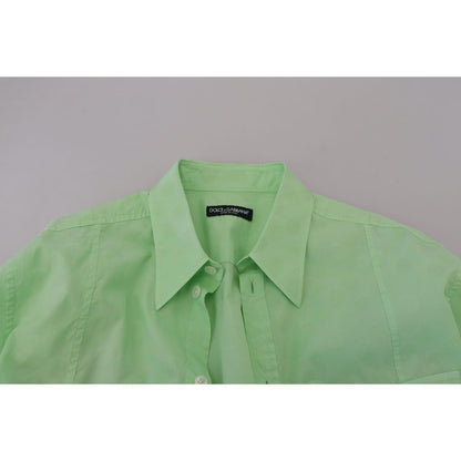 Dolce & Gabbana Mint Green Long Sleeves Button Down Shirt Dolce & Gabbana