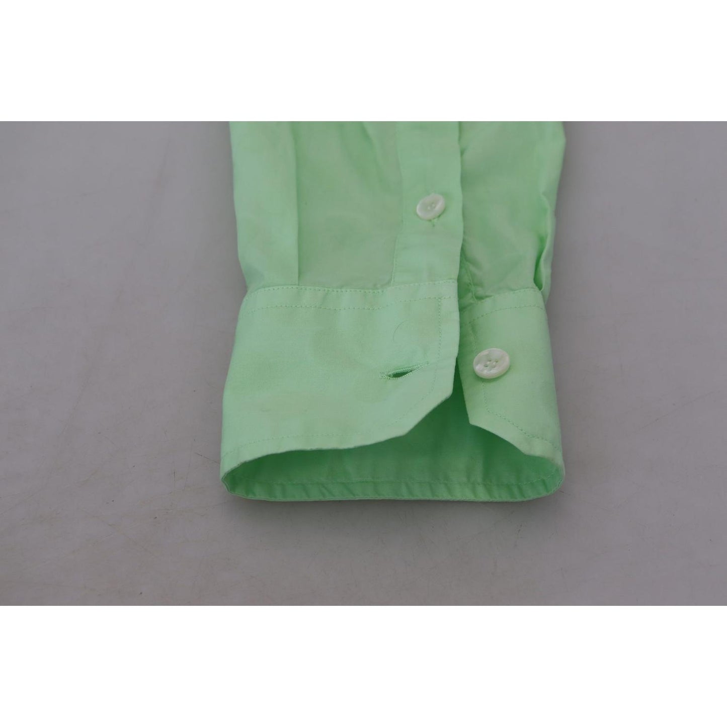 Dolce & Gabbana Mint Green Long Sleeves Button Down Shirt Dolce & Gabbana