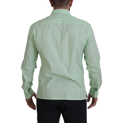 Dolce & Gabbana Mint Green Long Sleeves Button Down Shirt Dolce & Gabbana
