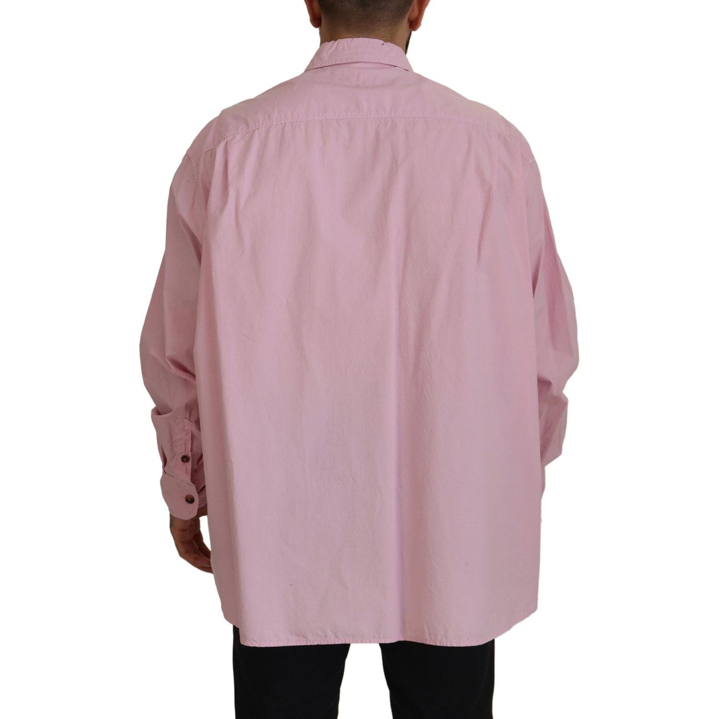 Dolce & Gabbana Pink Casual Button Down Long Sleeves Shirt Dolce & Gabbana