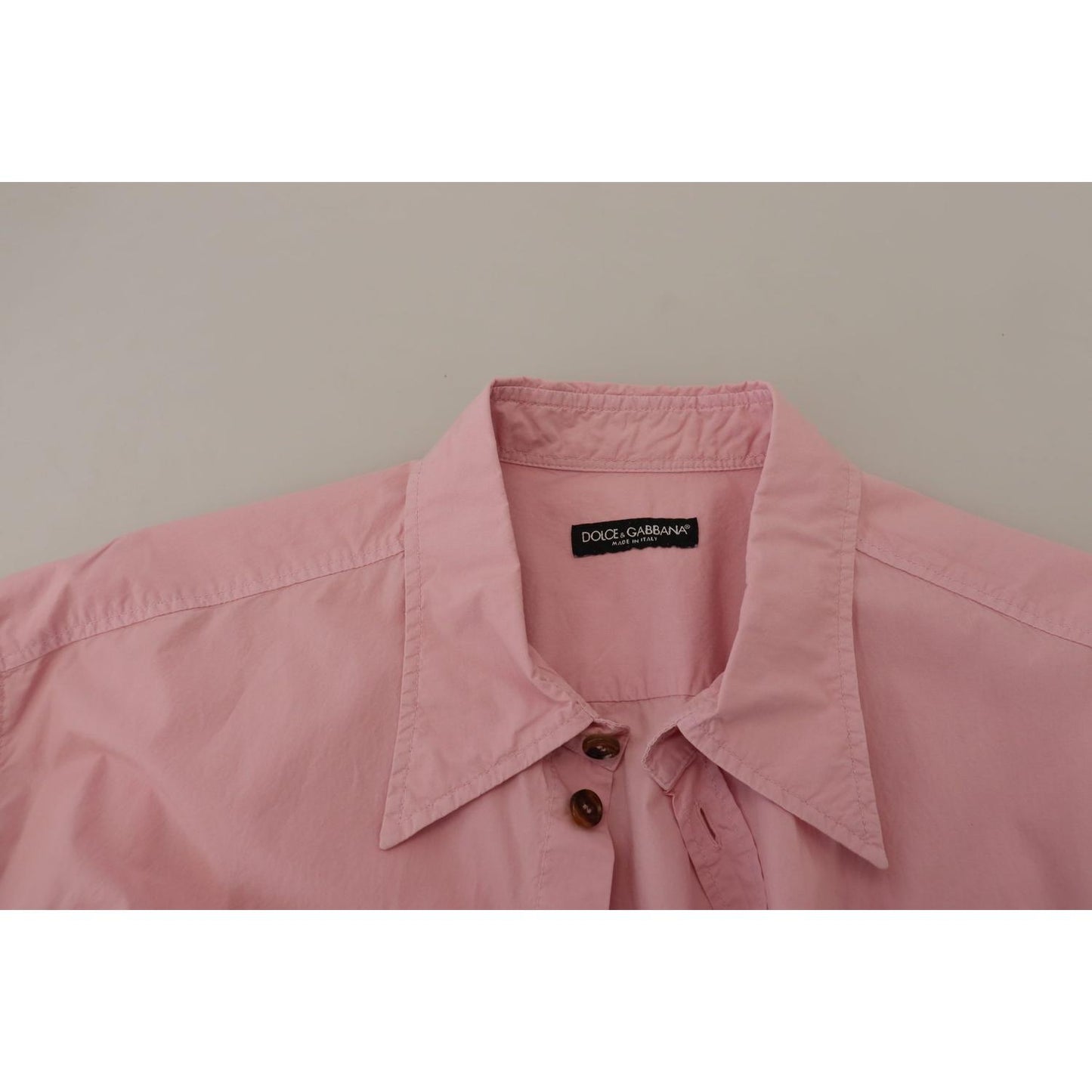 Dolce & Gabbana Pink Casual Button Down Long Sleeves Shirt Dolce & Gabbana