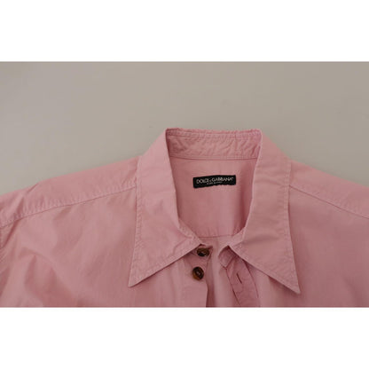 Dolce & Gabbana Pink Casual Button Down Long Sleeves Shirt Dolce & Gabbana