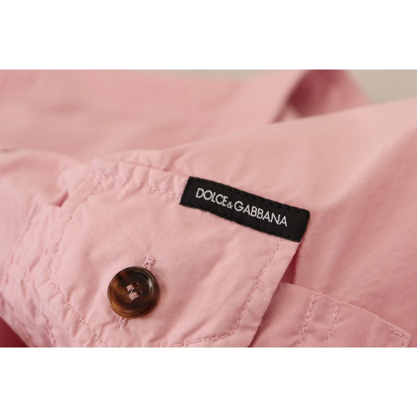 Dolce & Gabbana Pink Casual Button Down Long Sleeves Shirt Dolce & Gabbana