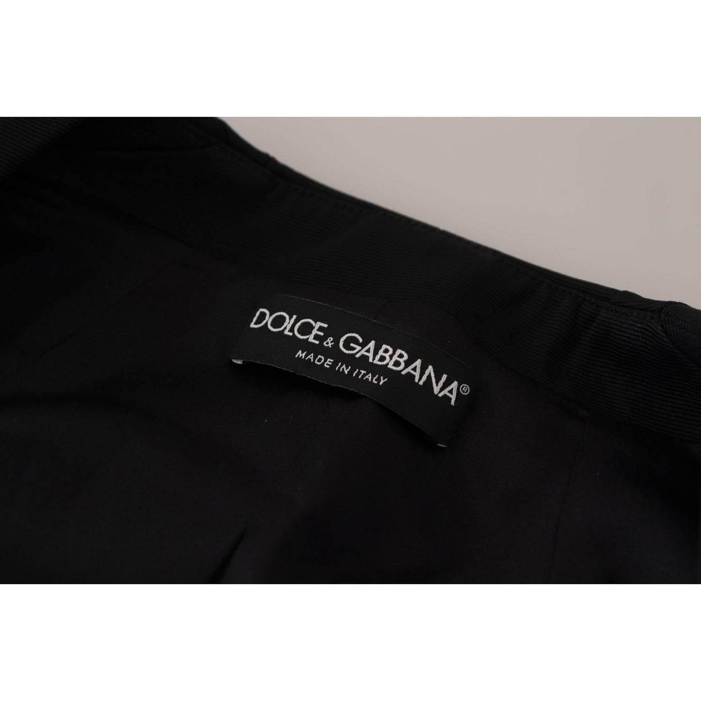 Dolce & Gabbana Black Slim Fit Long Sleeves Snap Jacket Dolce & Gabbana