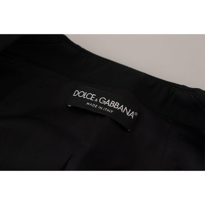 Dolce & Gabbana Black Slim Fit Long Sleeves Snap Jacket Dolce & Gabbana