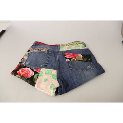 Dolce & Gabbana Blue Patchwork High Waist Denim Jeans Dolce & Gabbana