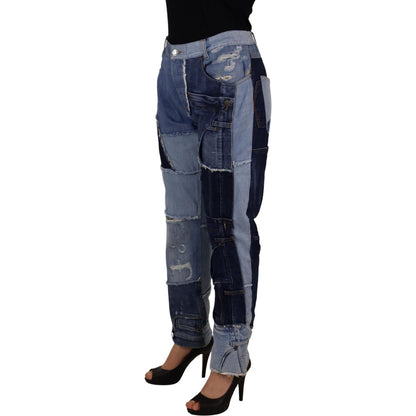 Dolce & Gabbana Multicolor Patchwork High Waist Denim Jeans Dolce & Gabbana