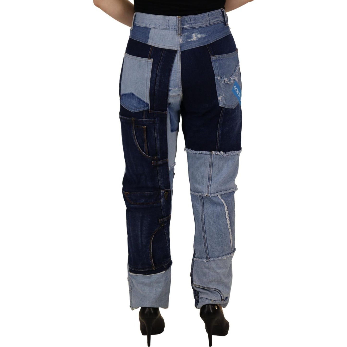 Dolce & Gabbana Multicolor Patchwork High Waist Denim Jeans Dolce & Gabbana