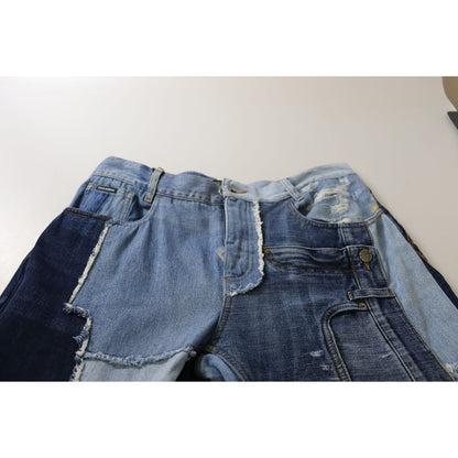 Dolce & Gabbana Multicolor Patchwork High Waist Denim Jeans Dolce & Gabbana