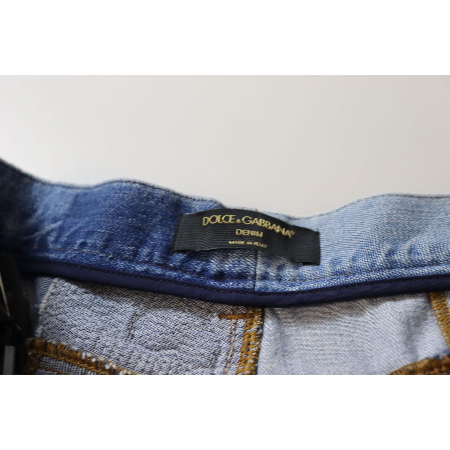 Dolce & Gabbana Multicolor Patchwork High Waist Denim Jeans Dolce & Gabbana