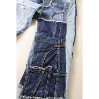 Dolce & Gabbana Multicolor Patchwork High Waist Denim Jeans Dolce & Gabbana
