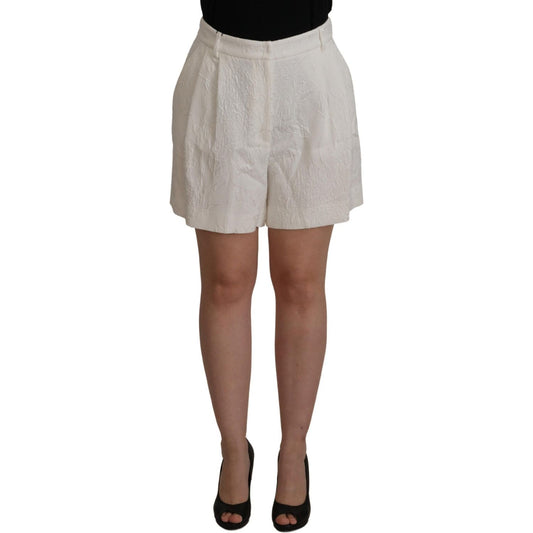 Dolce & Gabbana White High Waist Culotte Cotton Shorts Dolce & Gabbana