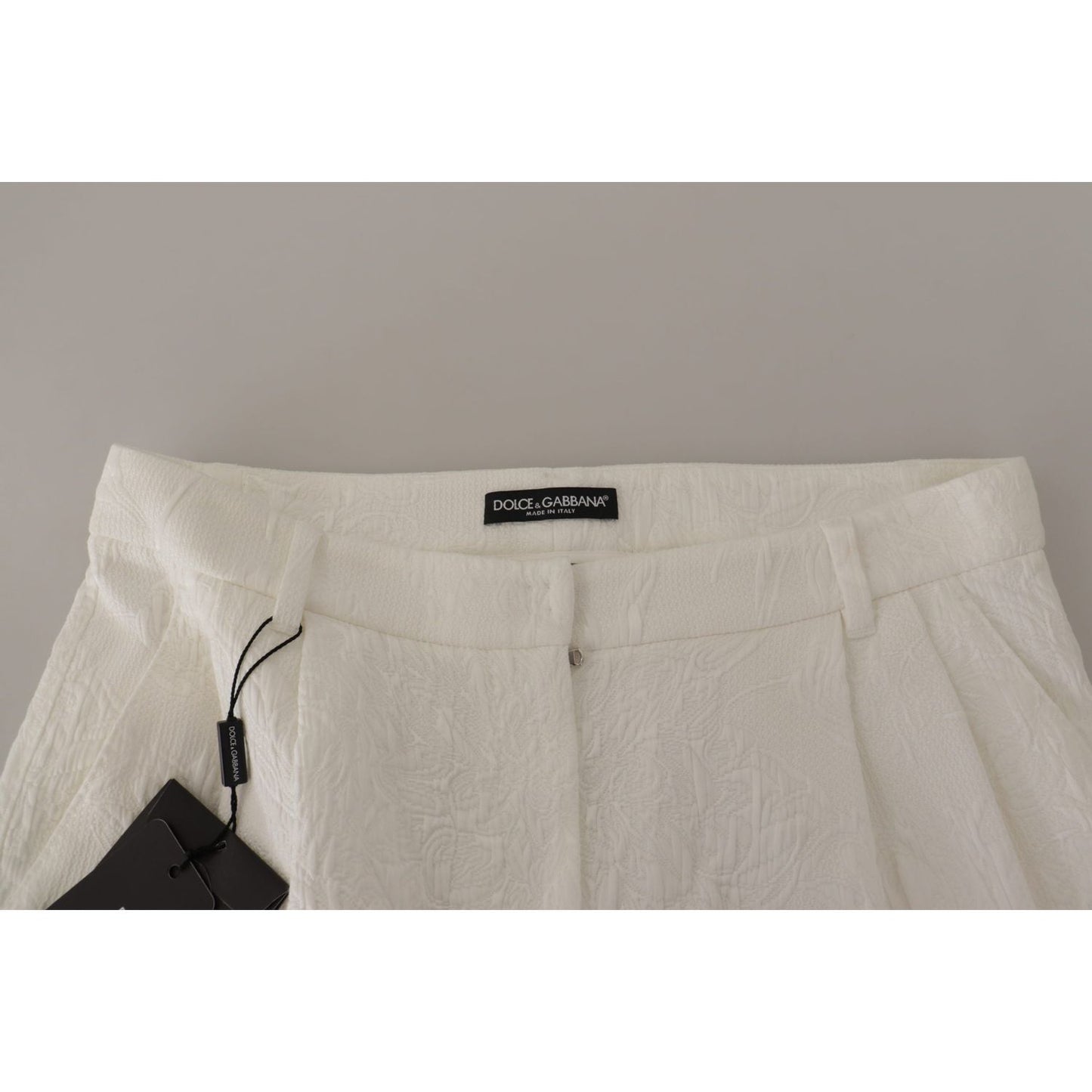 Dolce & Gabbana White High Waist Culotte Cotton Shorts Dolce & Gabbana