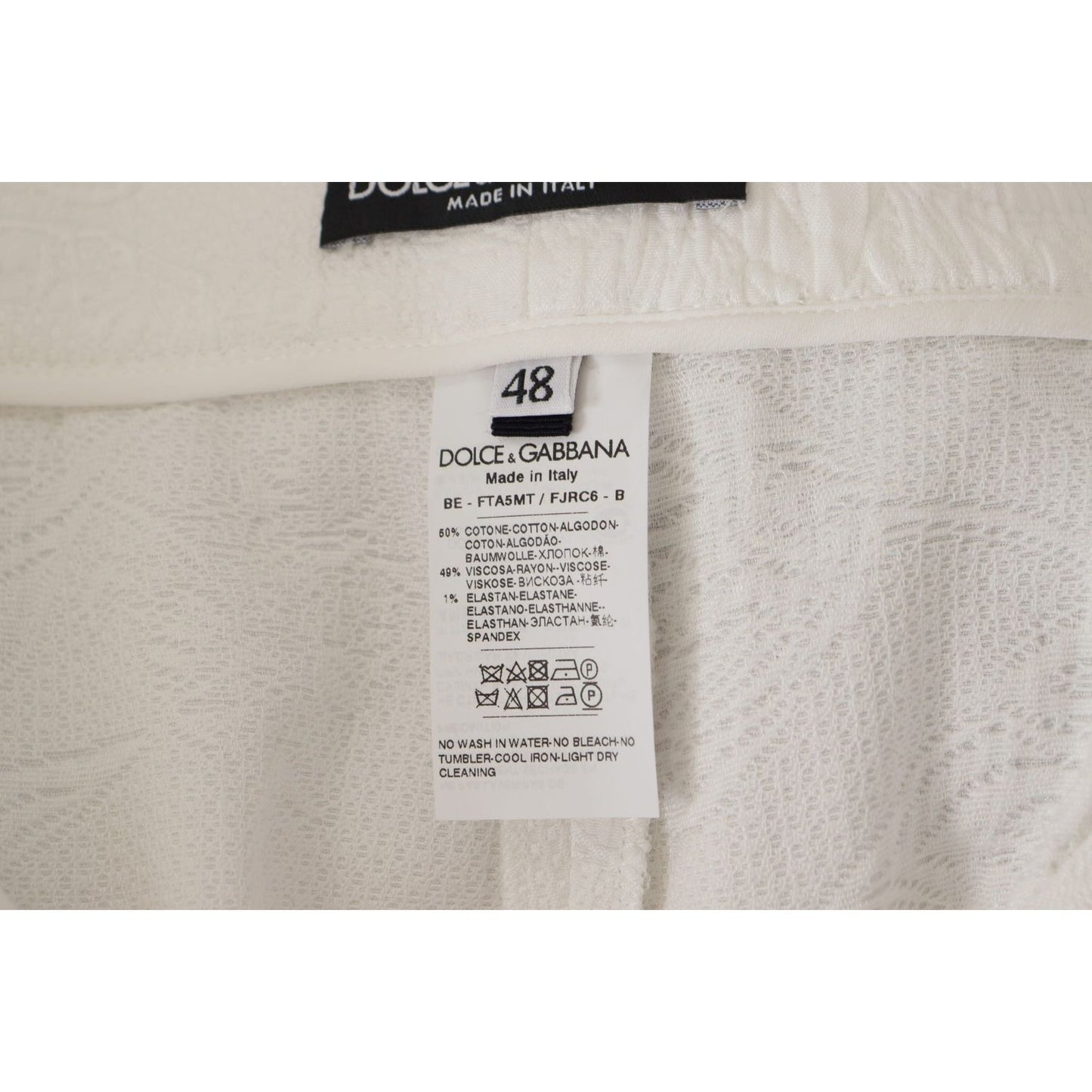 Dolce & Gabbana White High Waist Culotte Cotton Shorts Dolce & Gabbana