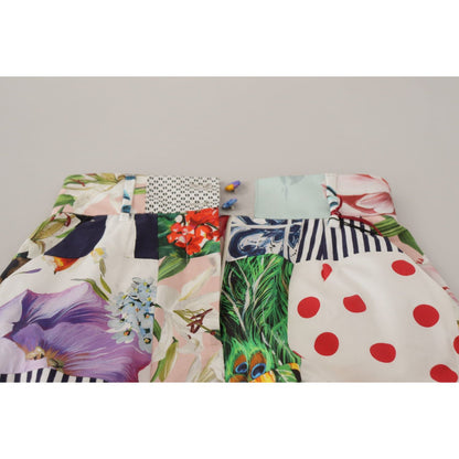 Dolce & Gabbana Multicolor Patchwork High Waist Cotton Shorts Dolce & Gabbana