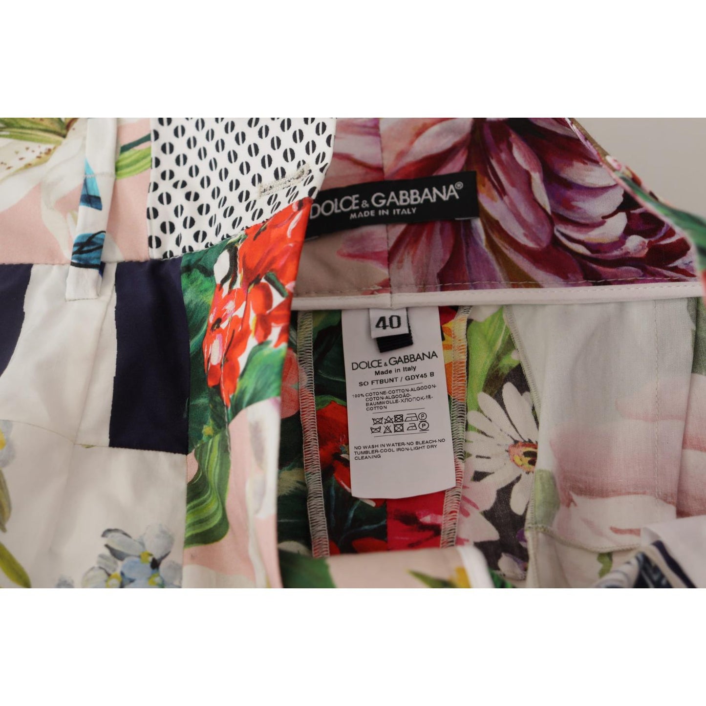 Dolce & Gabbana Multicolor Patchwork High Waist Cotton Shorts Dolce & Gabbana