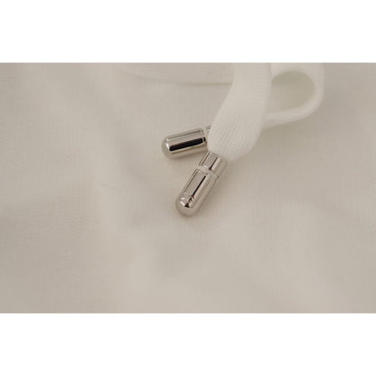 Dolce & Gabbana White Hoodie Pullover Embroidered Sweater Dolce & Gabbana
