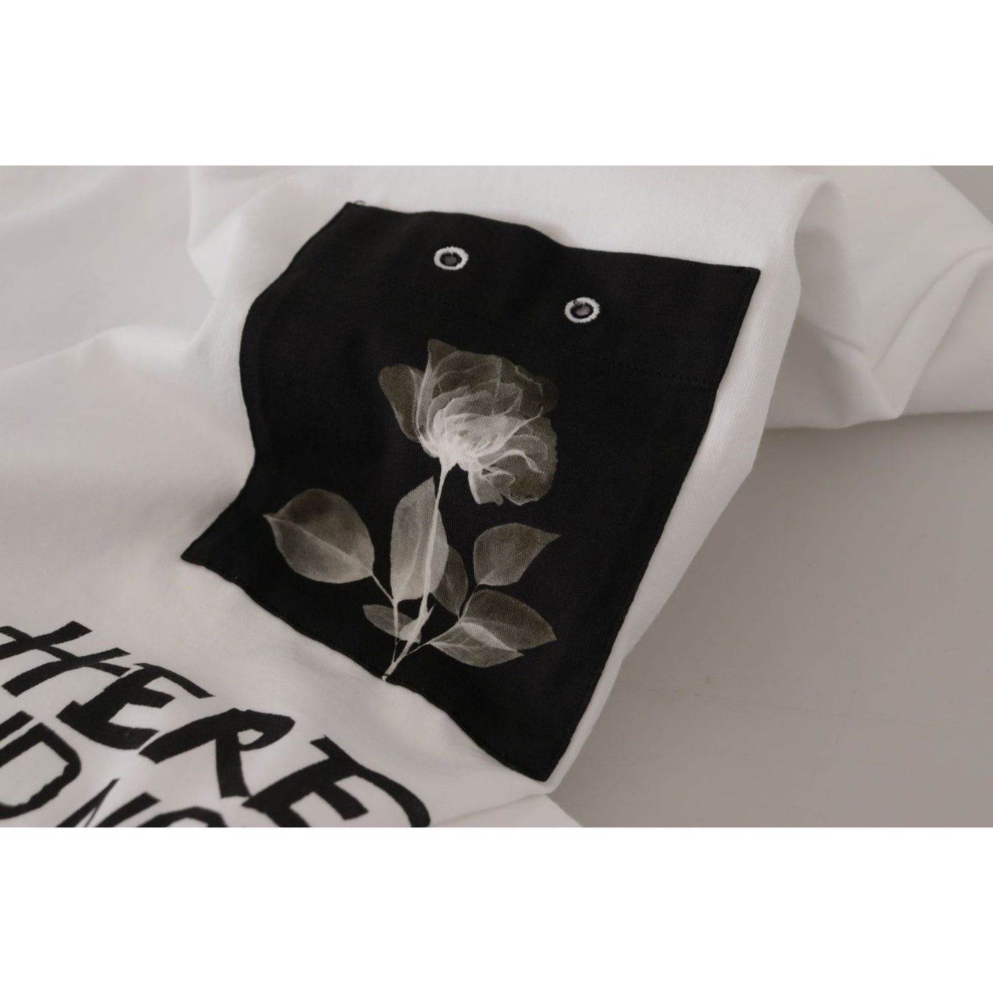 Dolce & Gabbana White Slogan Print Round Neck Cotton T-shirt Dolce & Gabbana